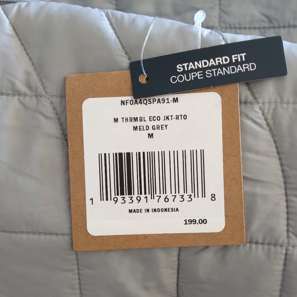 🆕The North Face Men's Thermoball Eco Jacket, Meld Grey, SM and MD, NWT, Auth. - Picture 4 of 8